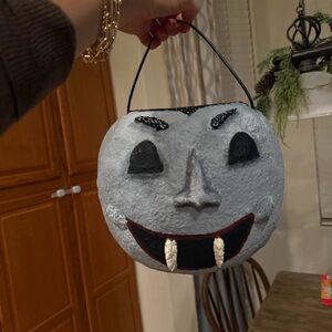 Gray Vampire Halloween Basket